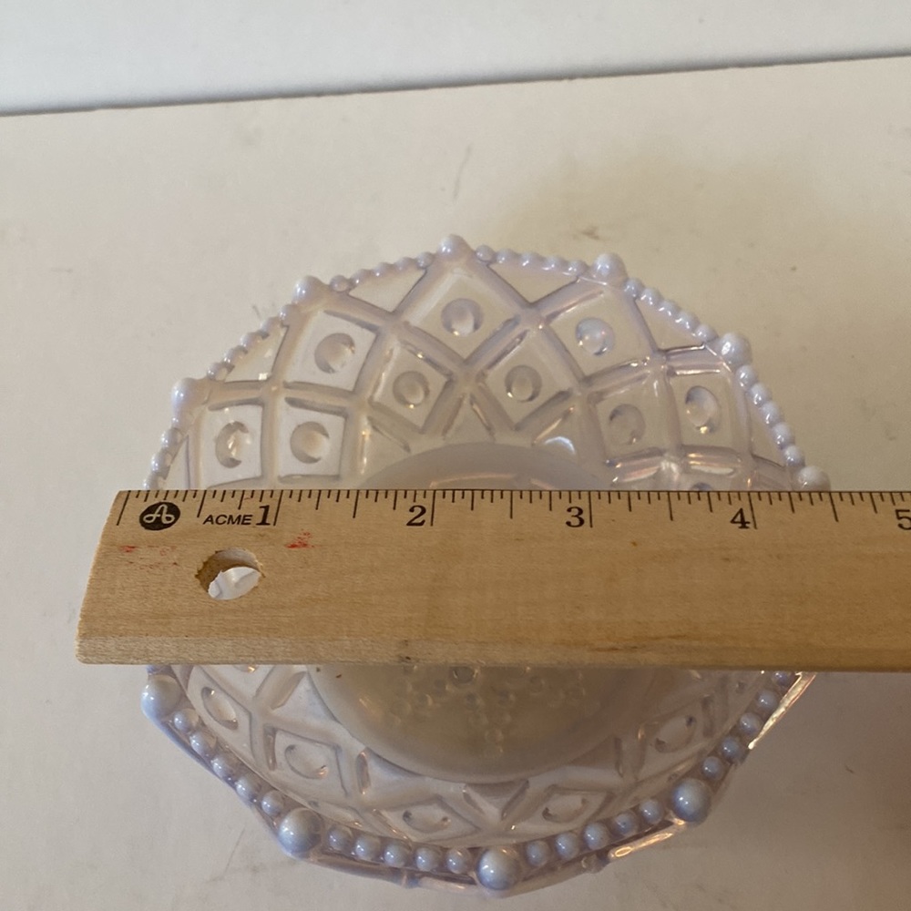 Vintage Moonstone Opalescent Hobnail glass candy or nut dish - Picture 8 of 8
